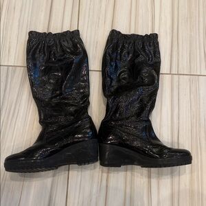 Coach Black Heeled Boots